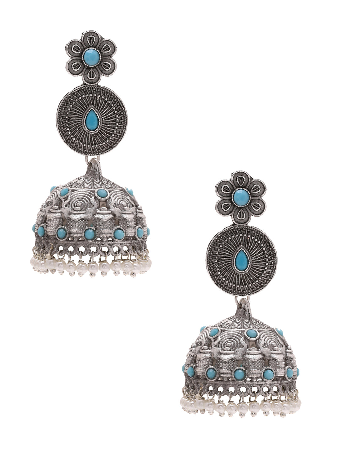 Priyaasi A Symphony of Green, Floral Delights, and Jhumkas Brilliance