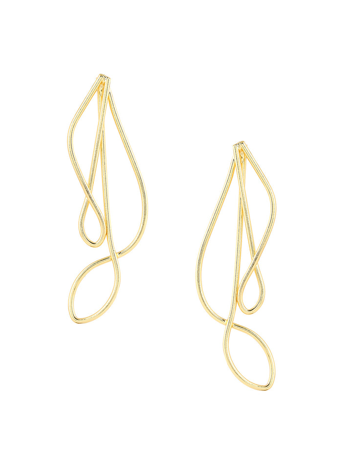 Priyaasi High Gold Plated Swirl Twist Designed Earirings