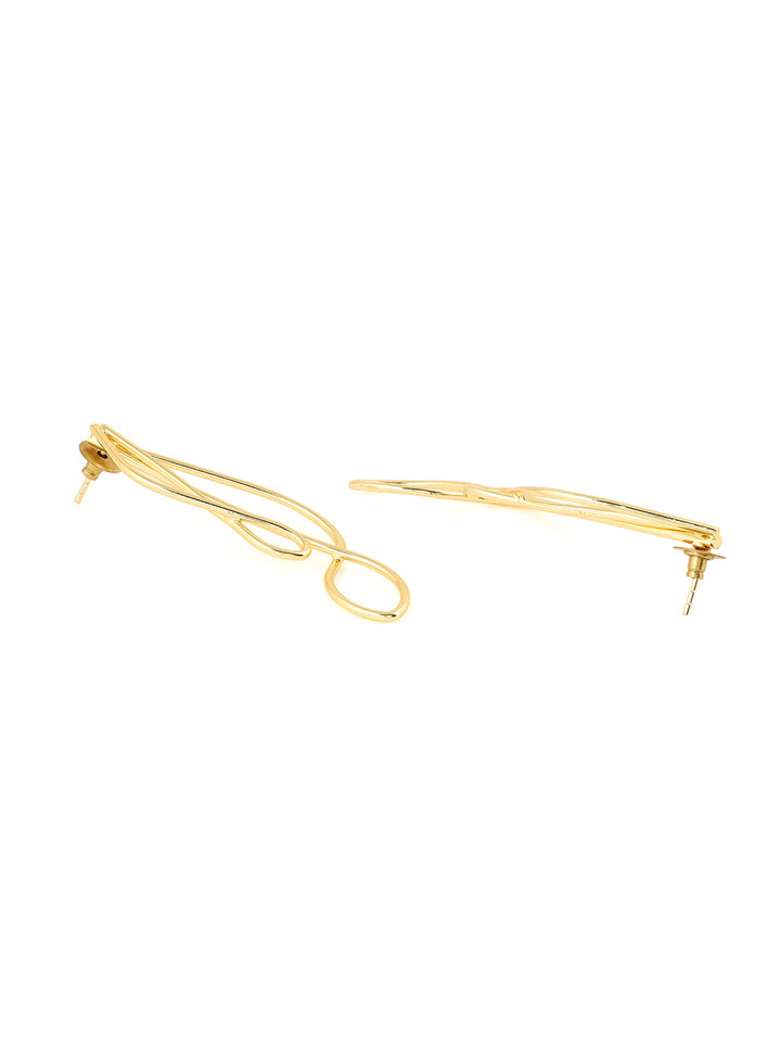 Priyaasi High Gold Plated Swirl Twist Designed Earirings