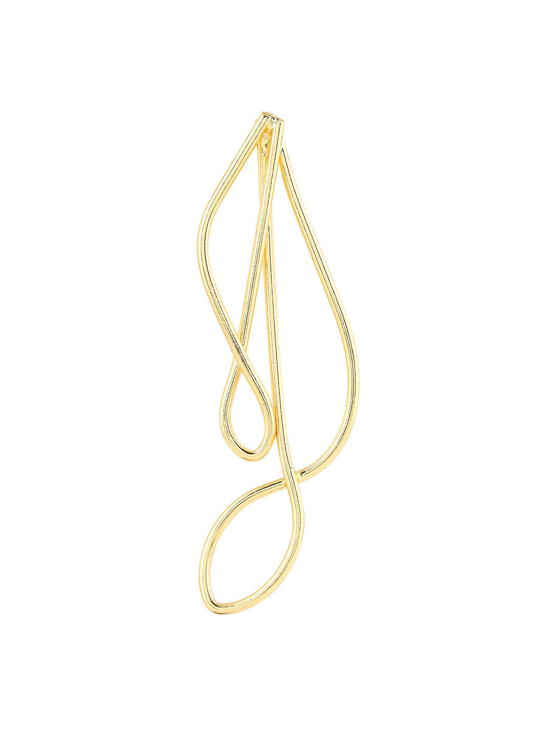 Priyaasi High Gold Plated Swirl Twist Designed Earirings