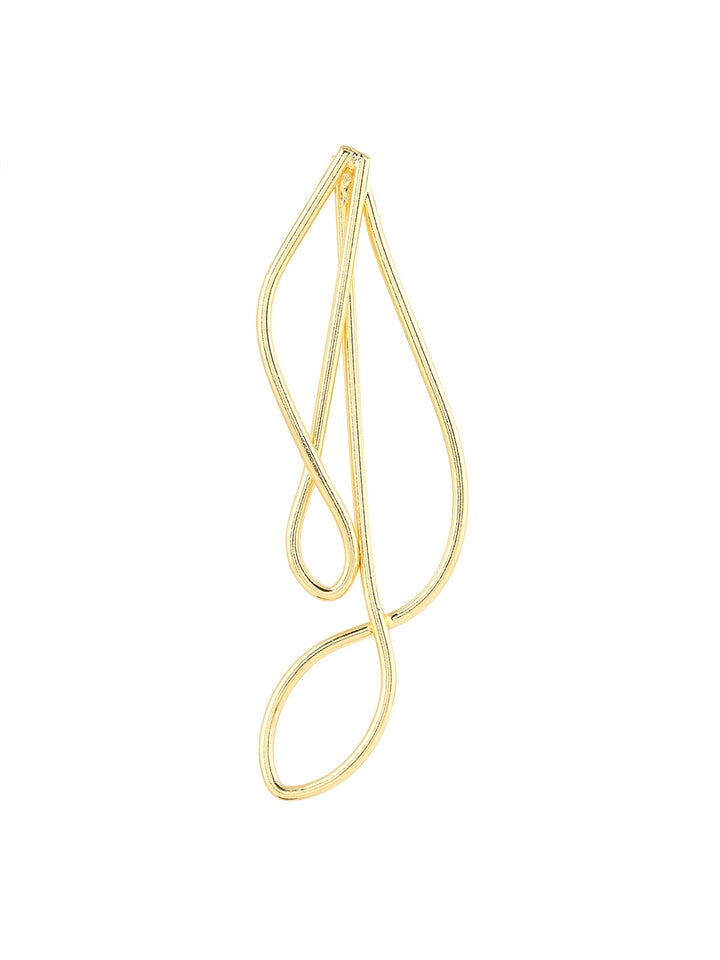 Priyaasi High Gold Plated Swirl Twist Designed Earirings