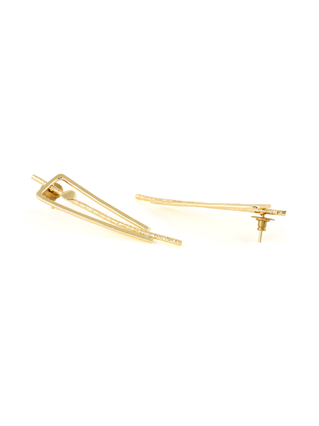 Priyaasi Stylish Gold Plated Contemporary Triangle Shape Earrings