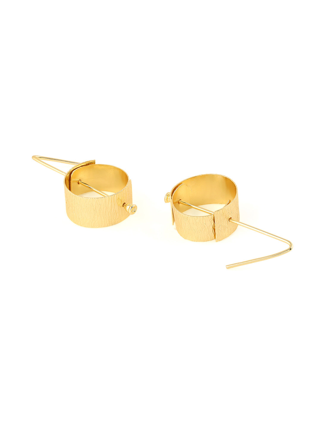 Priyaasi Matte Gold Plated Stylish Contemporay Earrings