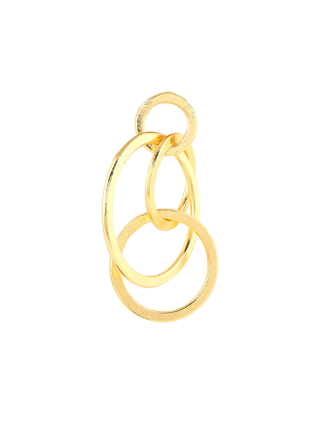 Priyaasi Gold Plated Matte Circles Earrings