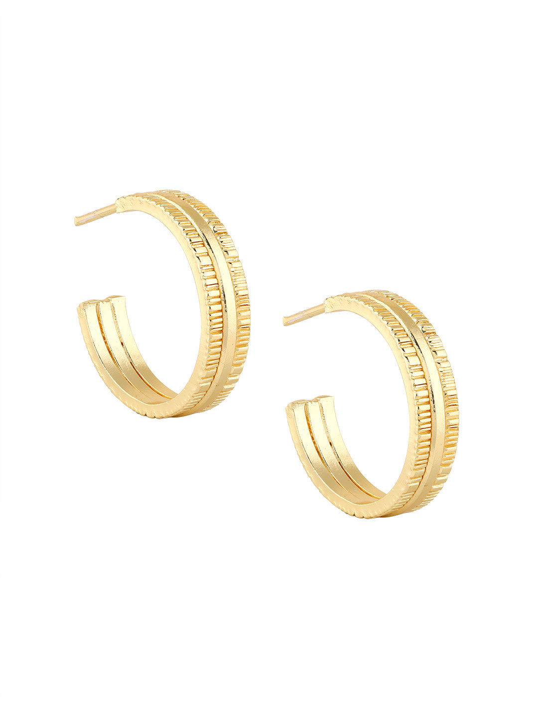 Priyaasi Matte Gold Plated Hoops