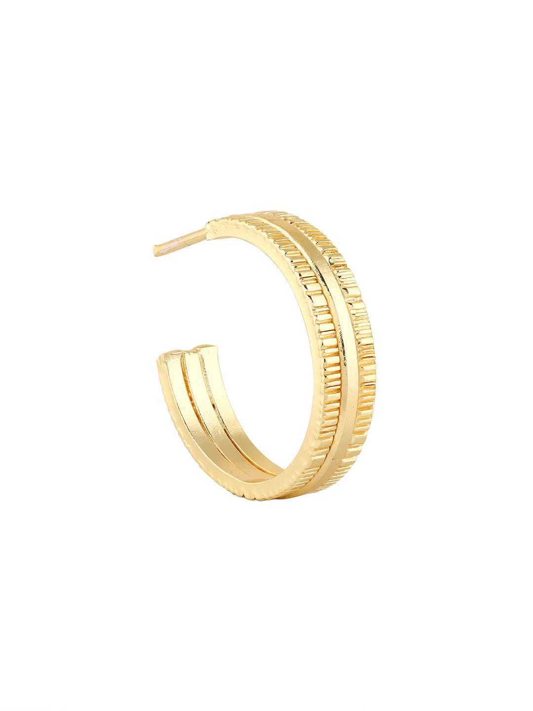 Priyaasi Matte Gold Plated Hoops