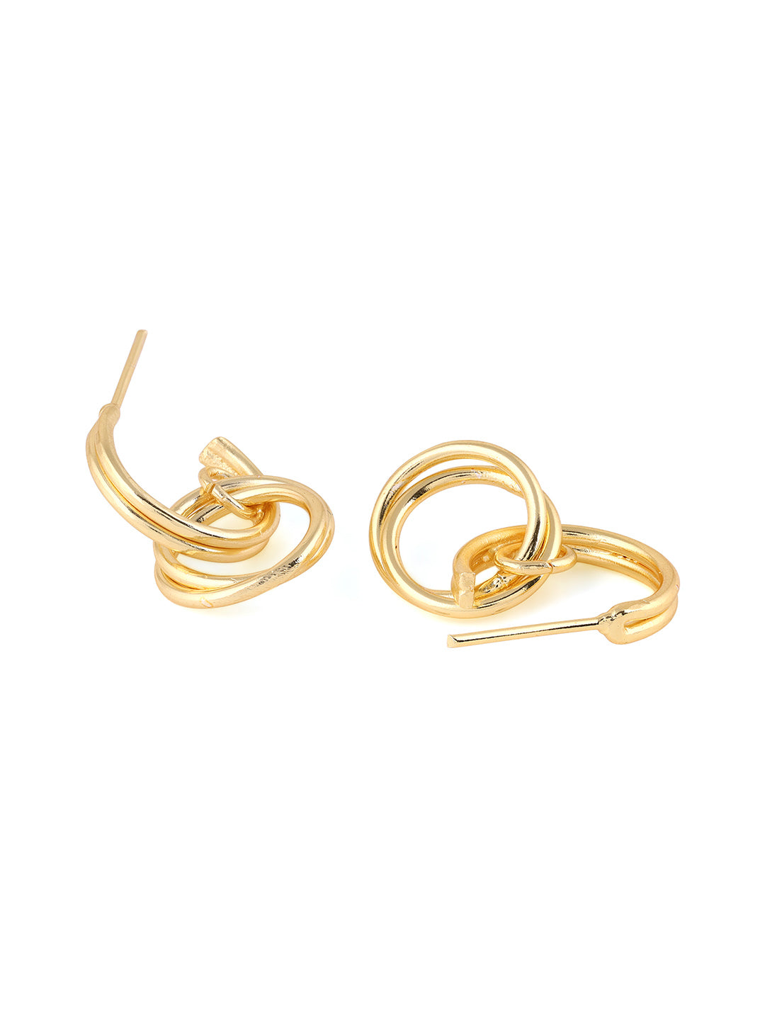 Priyaasi Gold Plated Circle Hoop Earrings