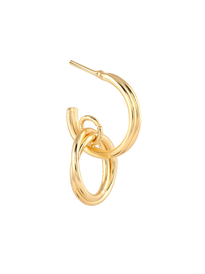 Priyaasi Gold Plated Circle Hoop Earrings