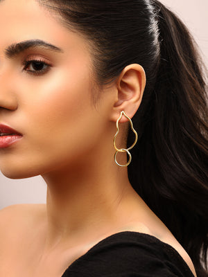 Priyaasi Simple Elegant Gold Plated Earrings