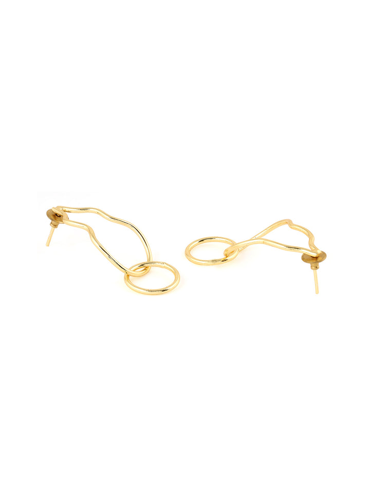 Priyaasi Simple Elegant Gold Plated Earrings