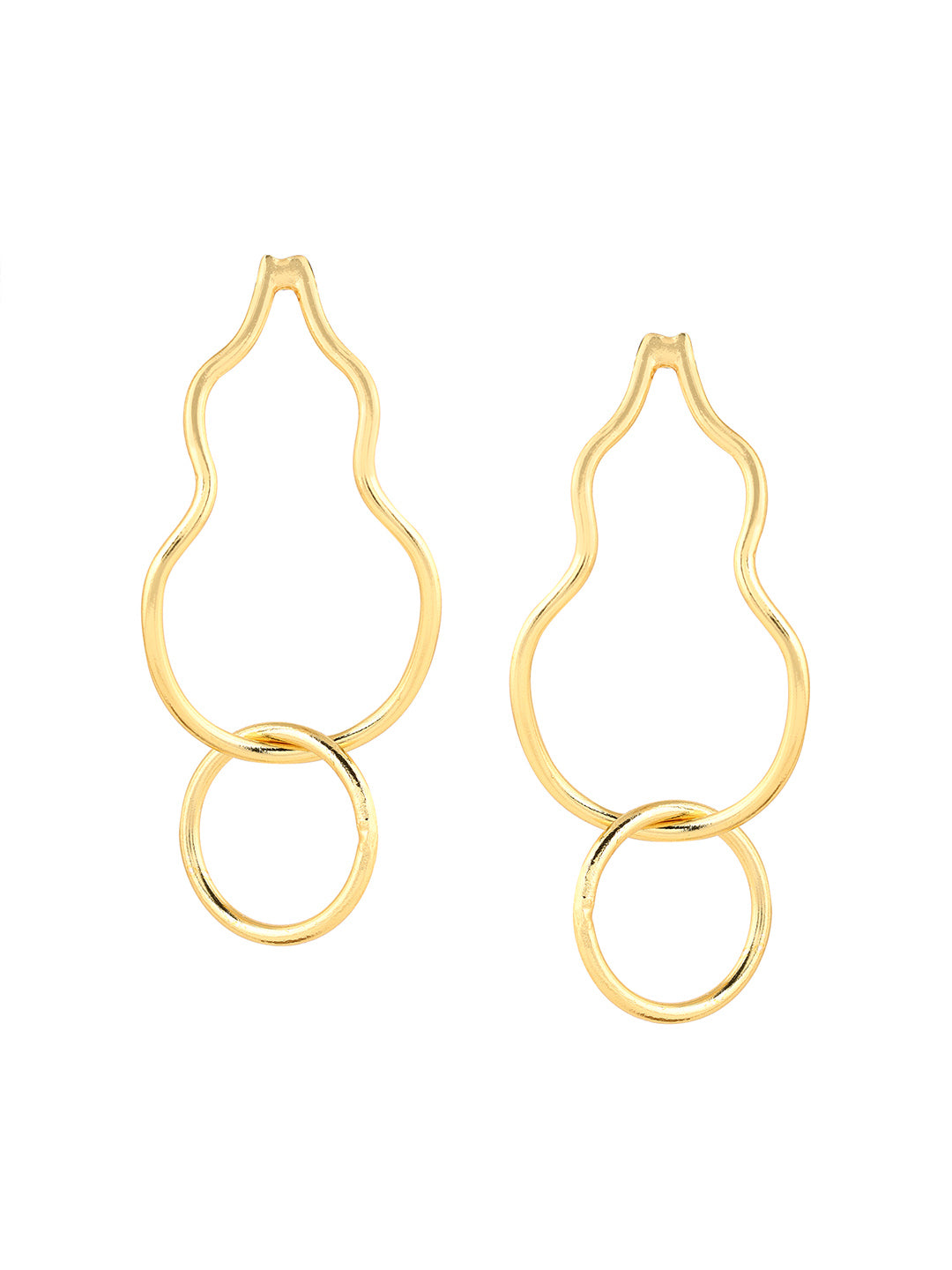 Priyaasi Simple Elegant Gold Plated Earrings