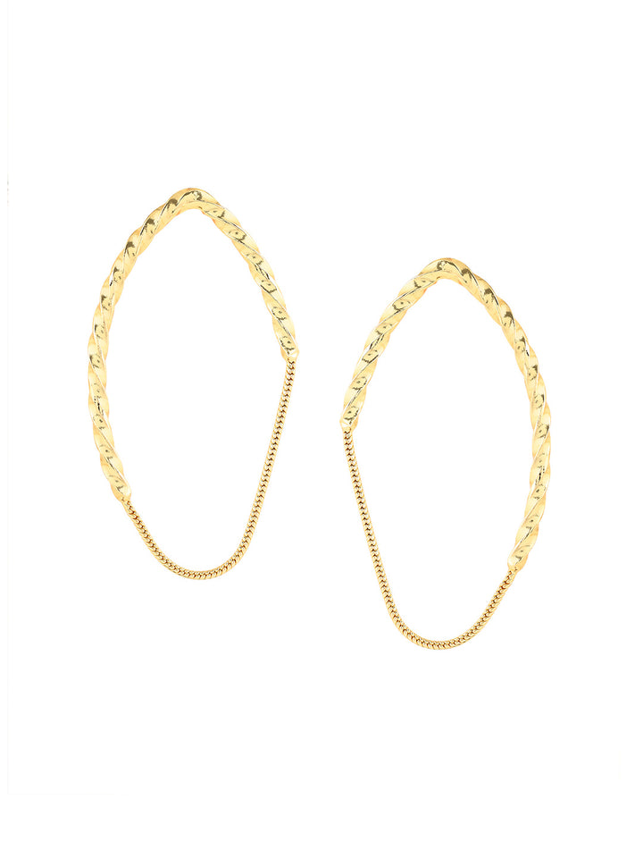 Priyaasi Plain Stylish Gold Plated Earrings