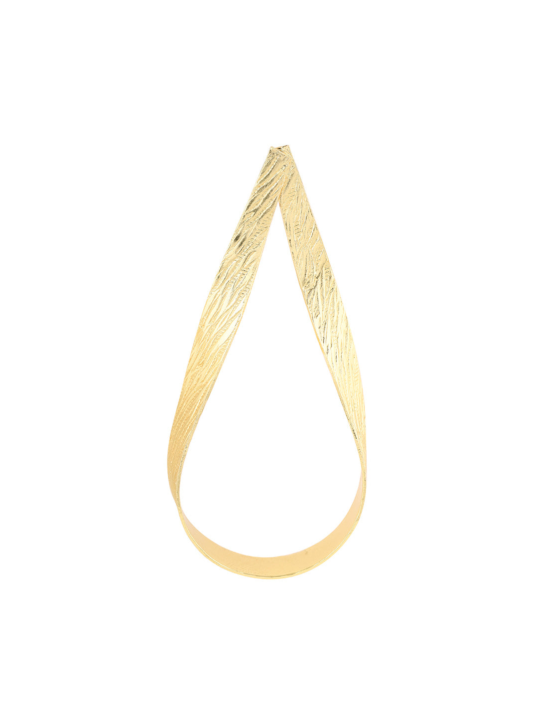 Priyaasi Matte Plain Drop Shape Hoop Earrings