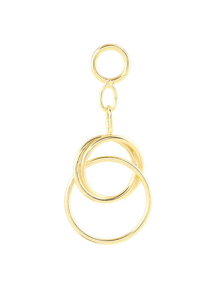 Priyaasi Gold Plated Circles Drop Earrngs