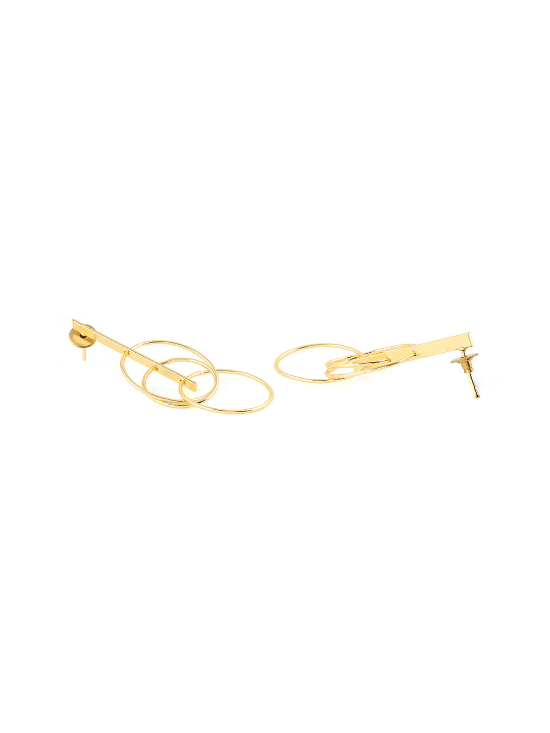 Priyaasi Gold Plated Simple Circle Earrings