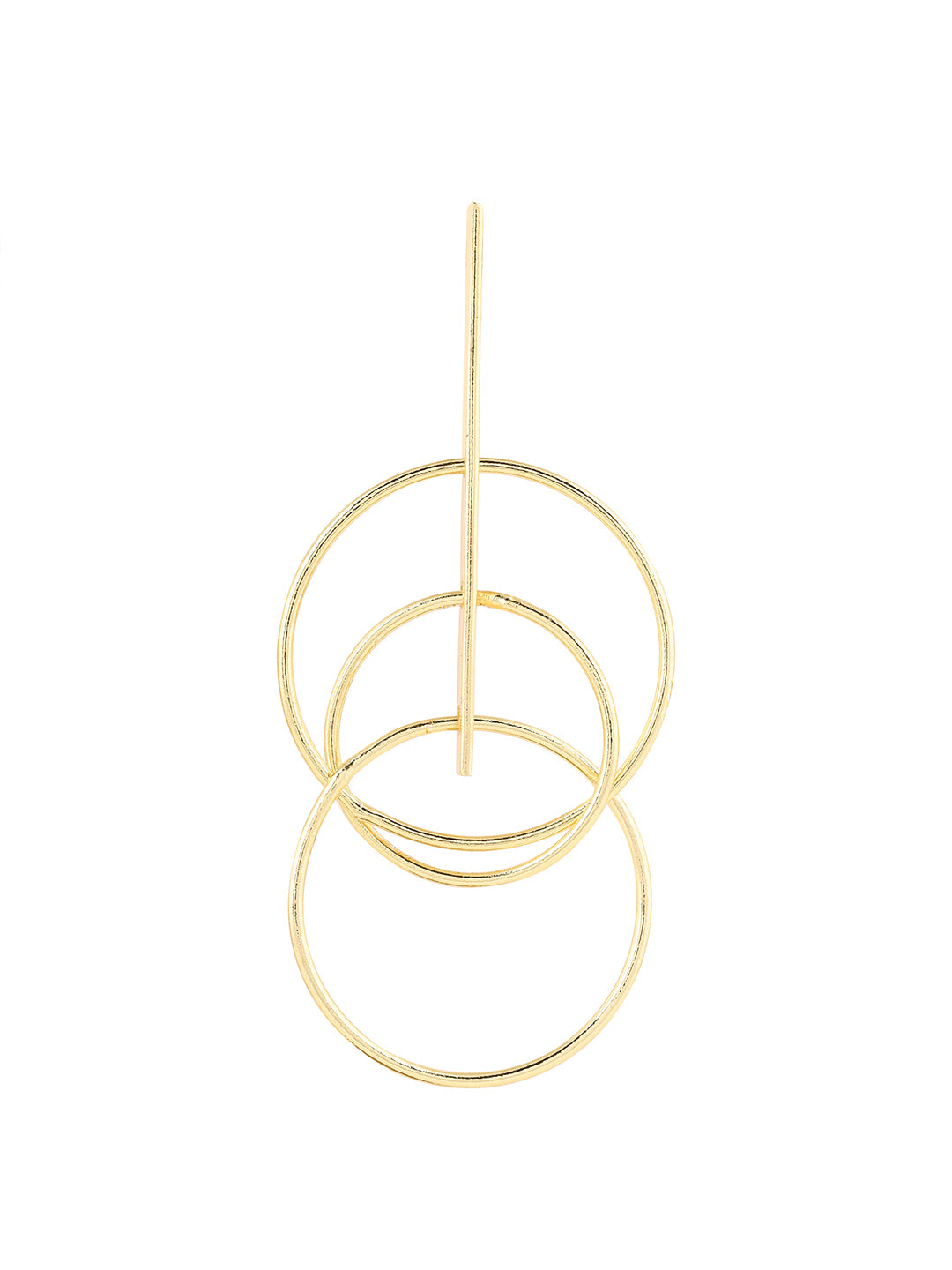 Priyaasi Gold Plated Simple Circle Earrings