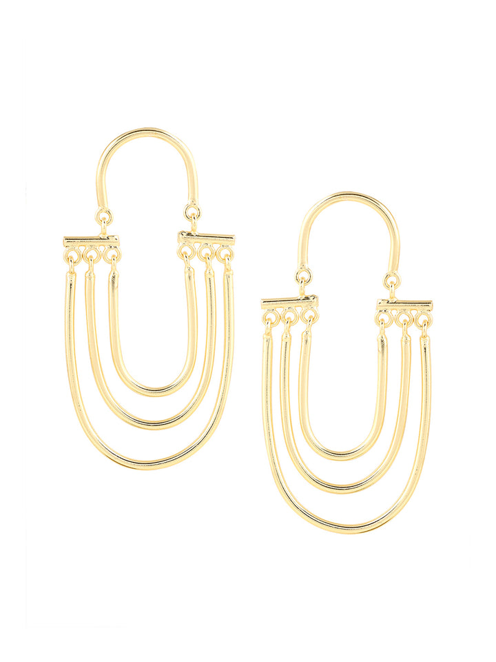 Priyaasi Gold Plated Stylish Layered Earrings