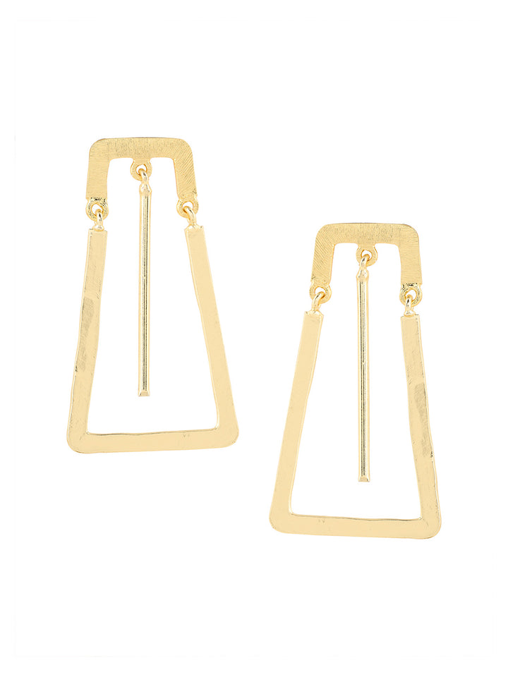 Priyaasi Gold Plated Matte Statement Earrings