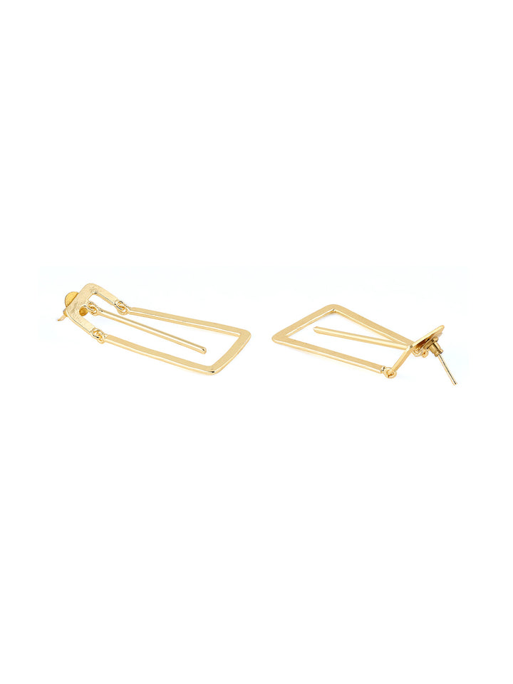 Priyaasi Gold Plated Matte Statement Earrings