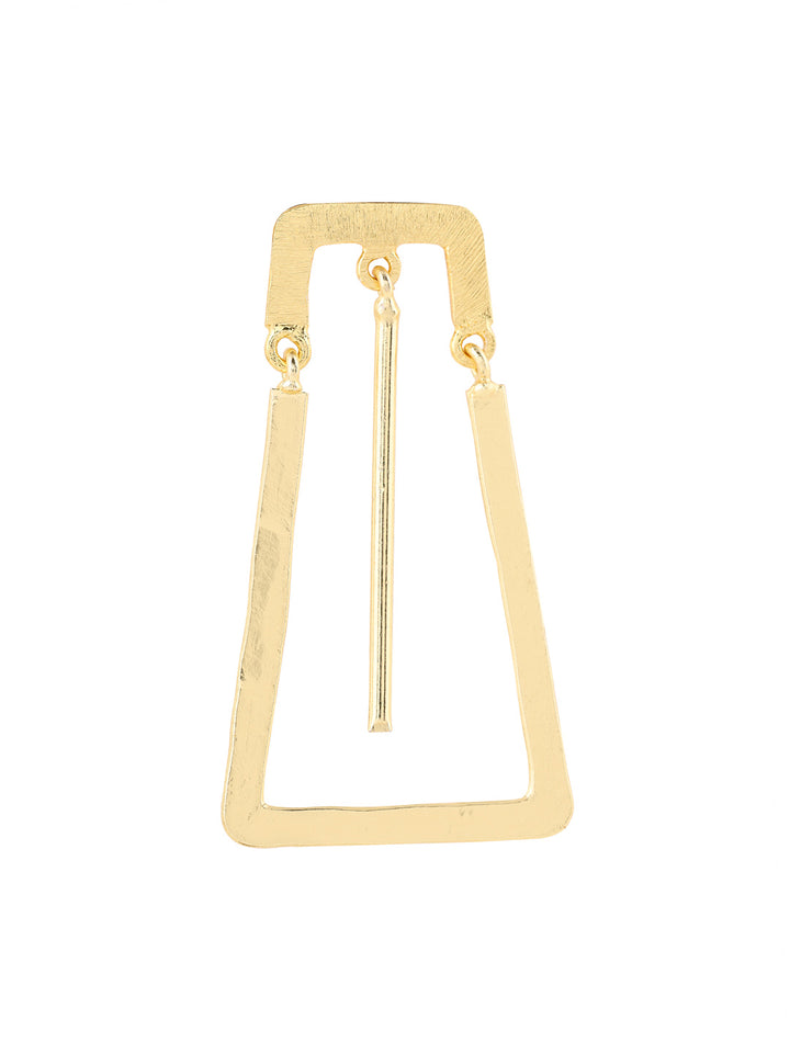 Priyaasi Gold Plated Matte Statement Earrings