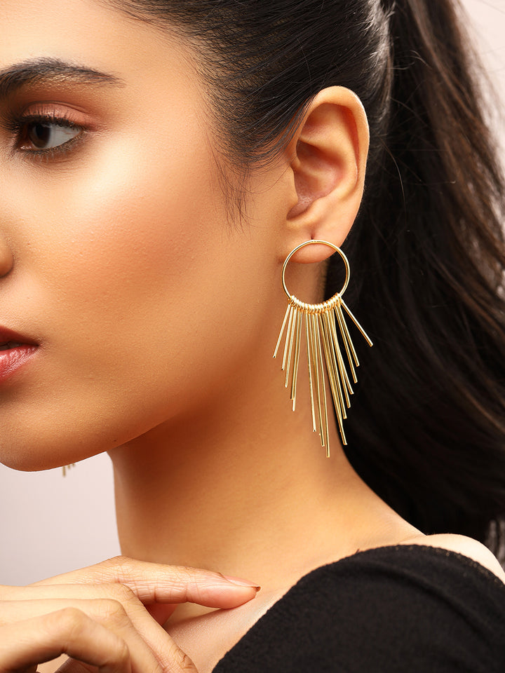 Priyaasi Statement Metal Tassels Earrings