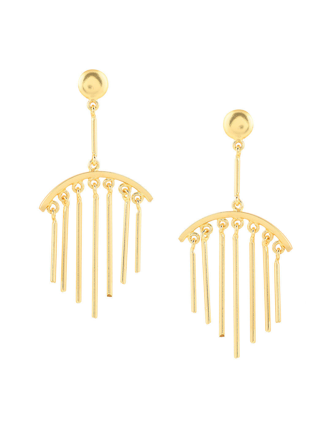 Priyaasi Gold Plated Drop Shape Danglers Earrings