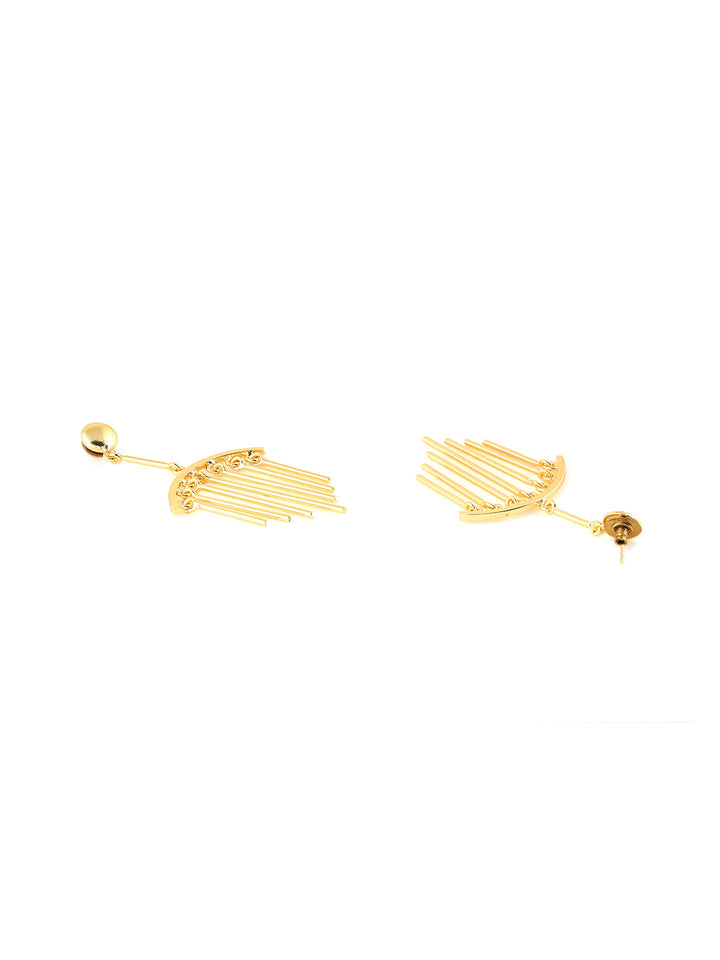 Priyaasi Gold Plated Drop Shape Danglers Earrings