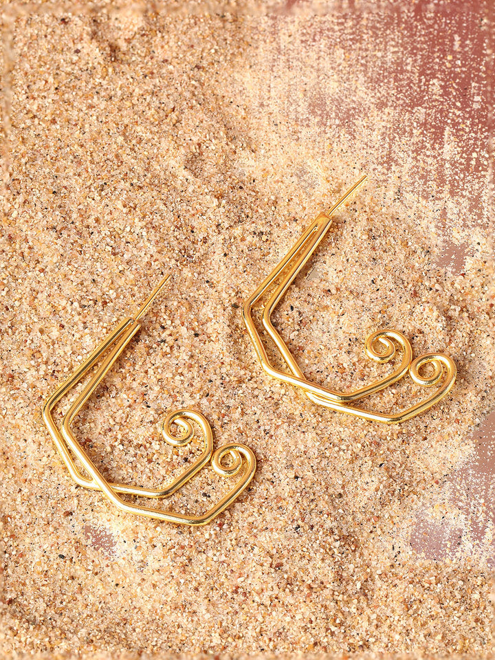 Priyaasi Elegant Gold Plated Contemporary Earrings