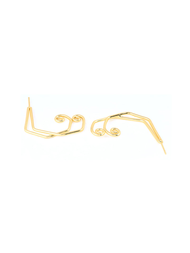 Priyaasi Elegant Gold Plated Contemporary Earrings