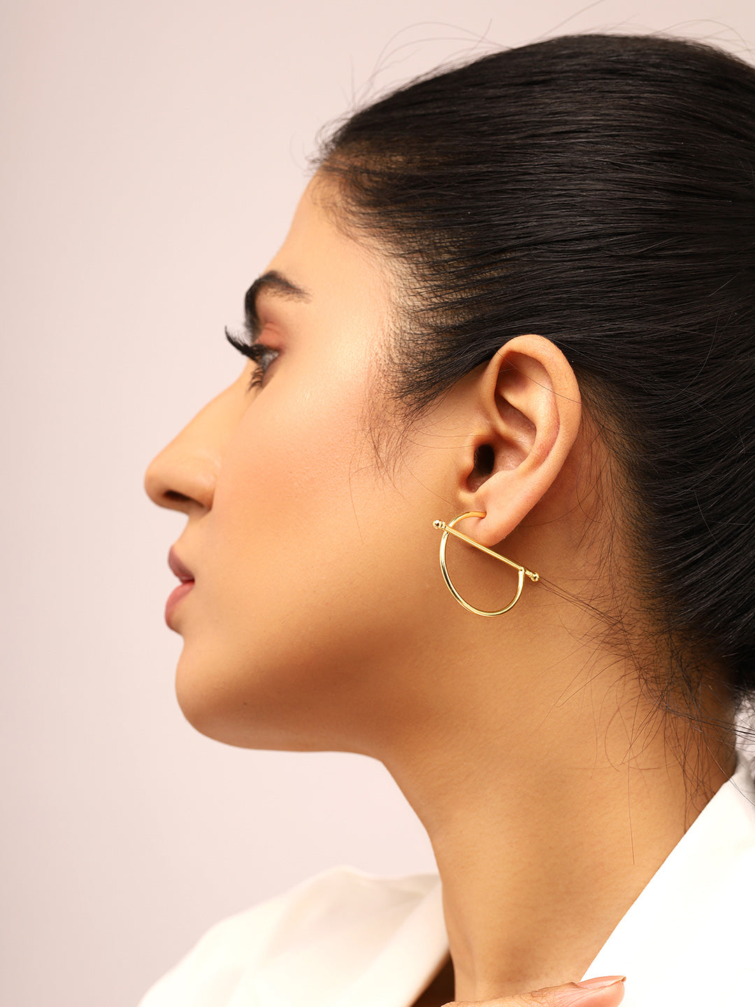 Priyaasi Statement Gold Plated Stud Earrings