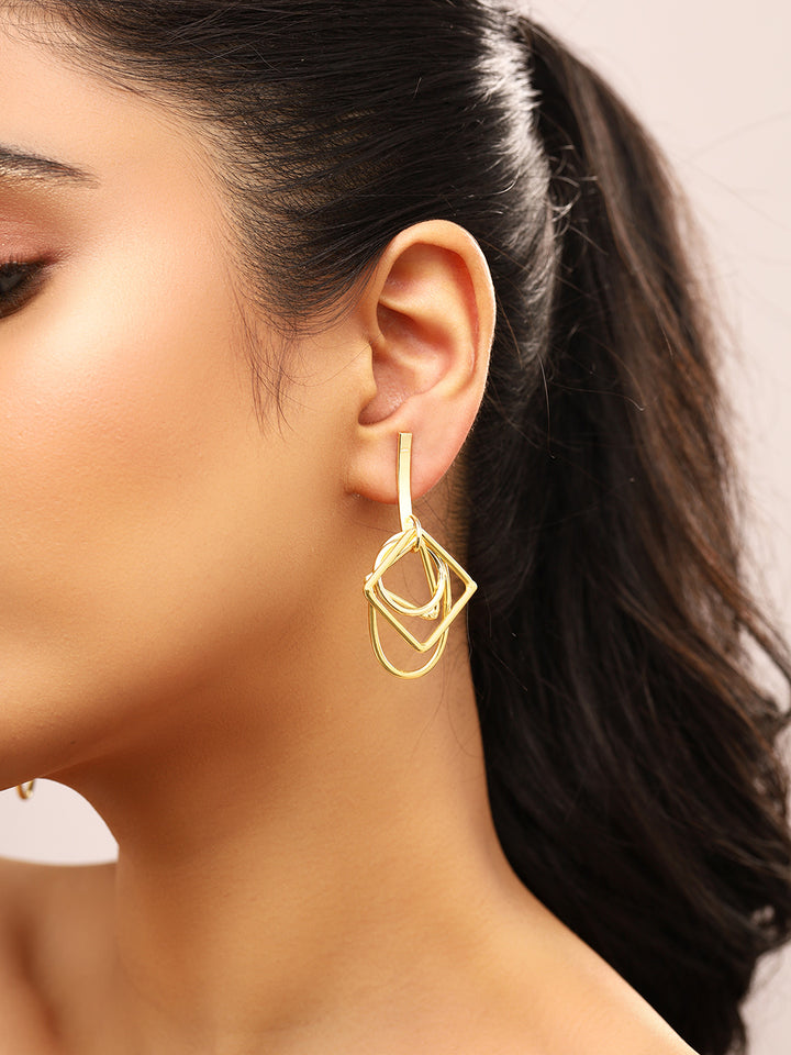 Priyaasi Geometric Shapes Hangings Earrings