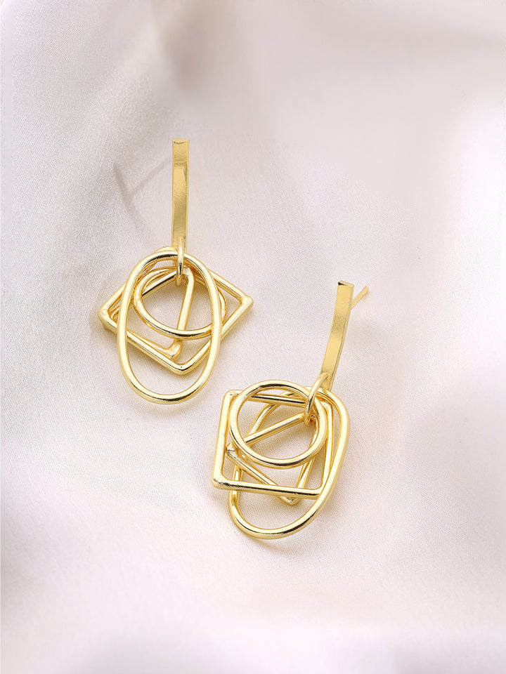 Priyaasi Geometric Shapes Hangings Earrings