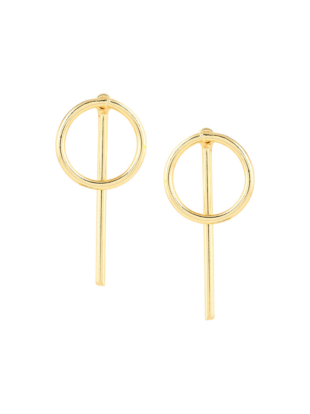 Priyaasi Circle Statement Gold Plated Earrings