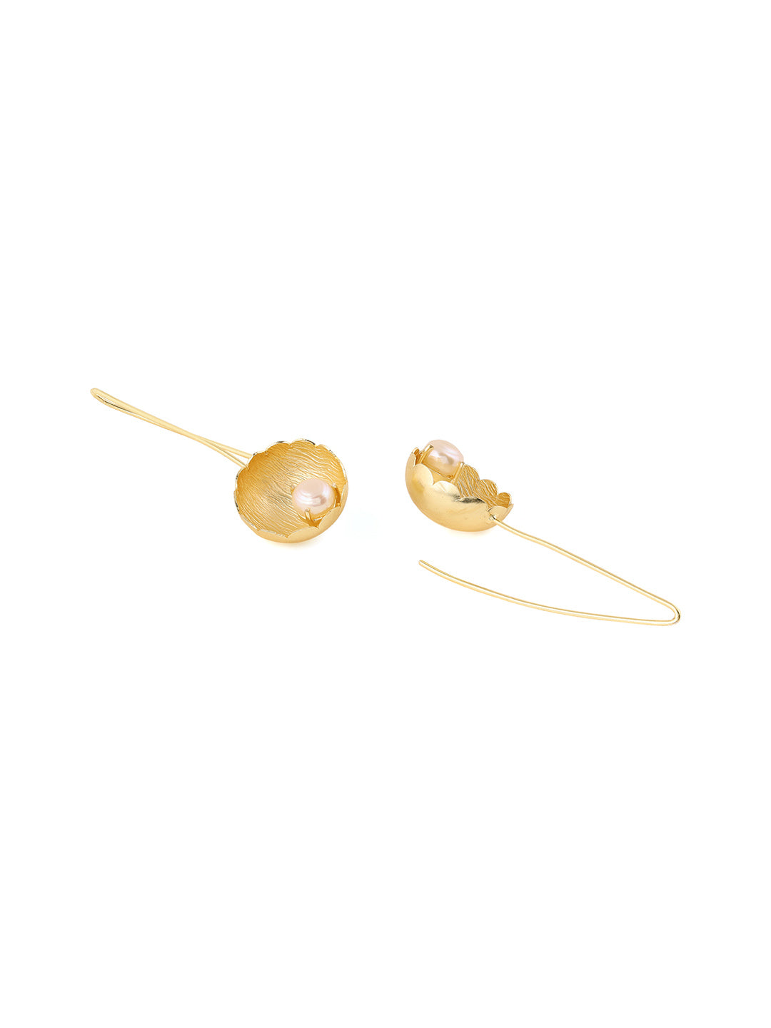 Priyaasi Statement Floral Pearl Hangings Earrings