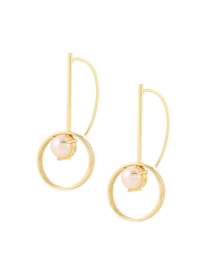 Priyaasi Gold Plated Statement Pearl Earrings