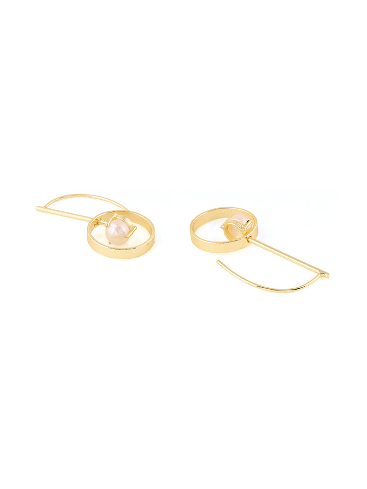 Priyaasi Gold Plated Statement Pearl Earrings