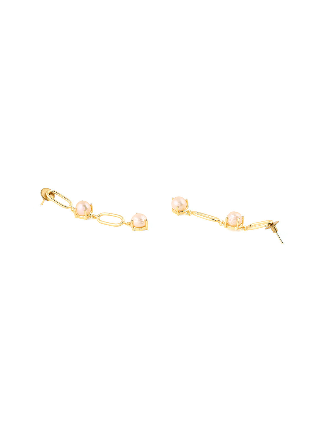 Priyaasi Gold Plated Drop Pearl Earrings