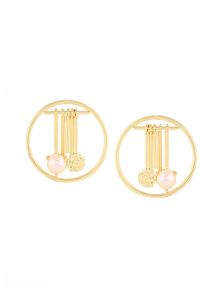 Priyaasi Matte Gold Plated Stylish Earrings