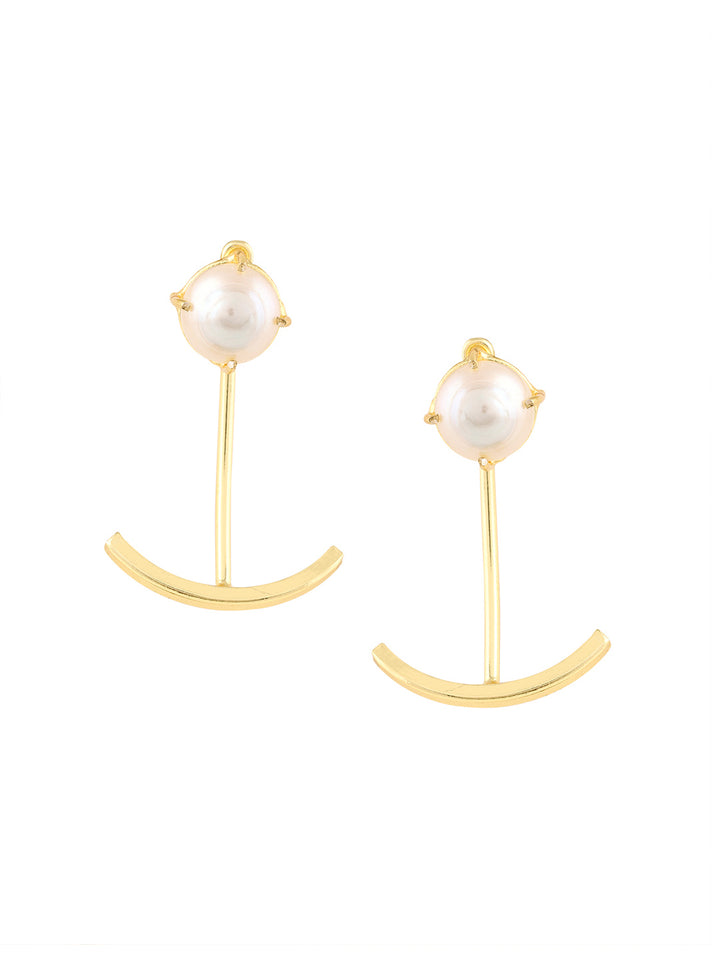 Priyaasi Statement Pearl Gold Plated Earrings