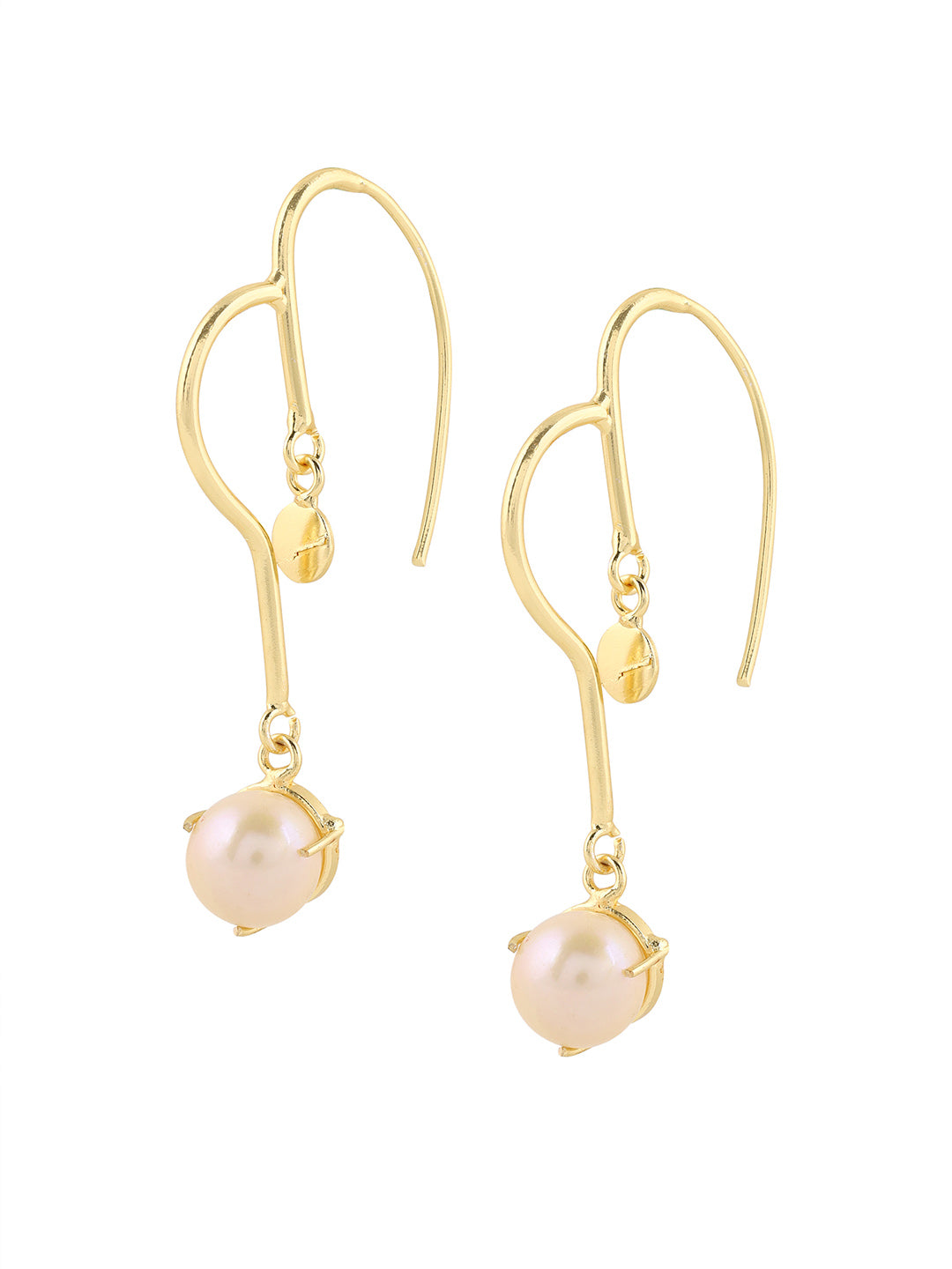 Priyaasi High Gold Plated Pearl Drop Earrings