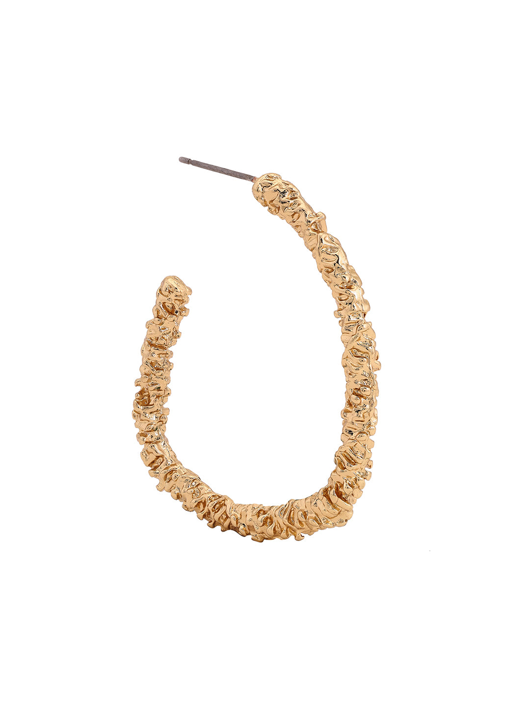 Priyaasi Stylish Gold Plated Shimmer Hoop Earrings