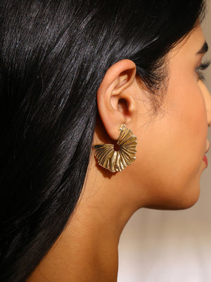 Priyaasi Contemporary Floral Fashion Hoop Style Earrings