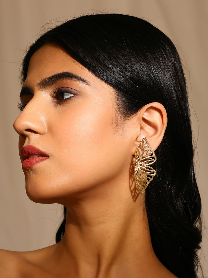 Priyaasi Gracy Butterfly Wings Gold Plated Beautiful Pattern Earrings