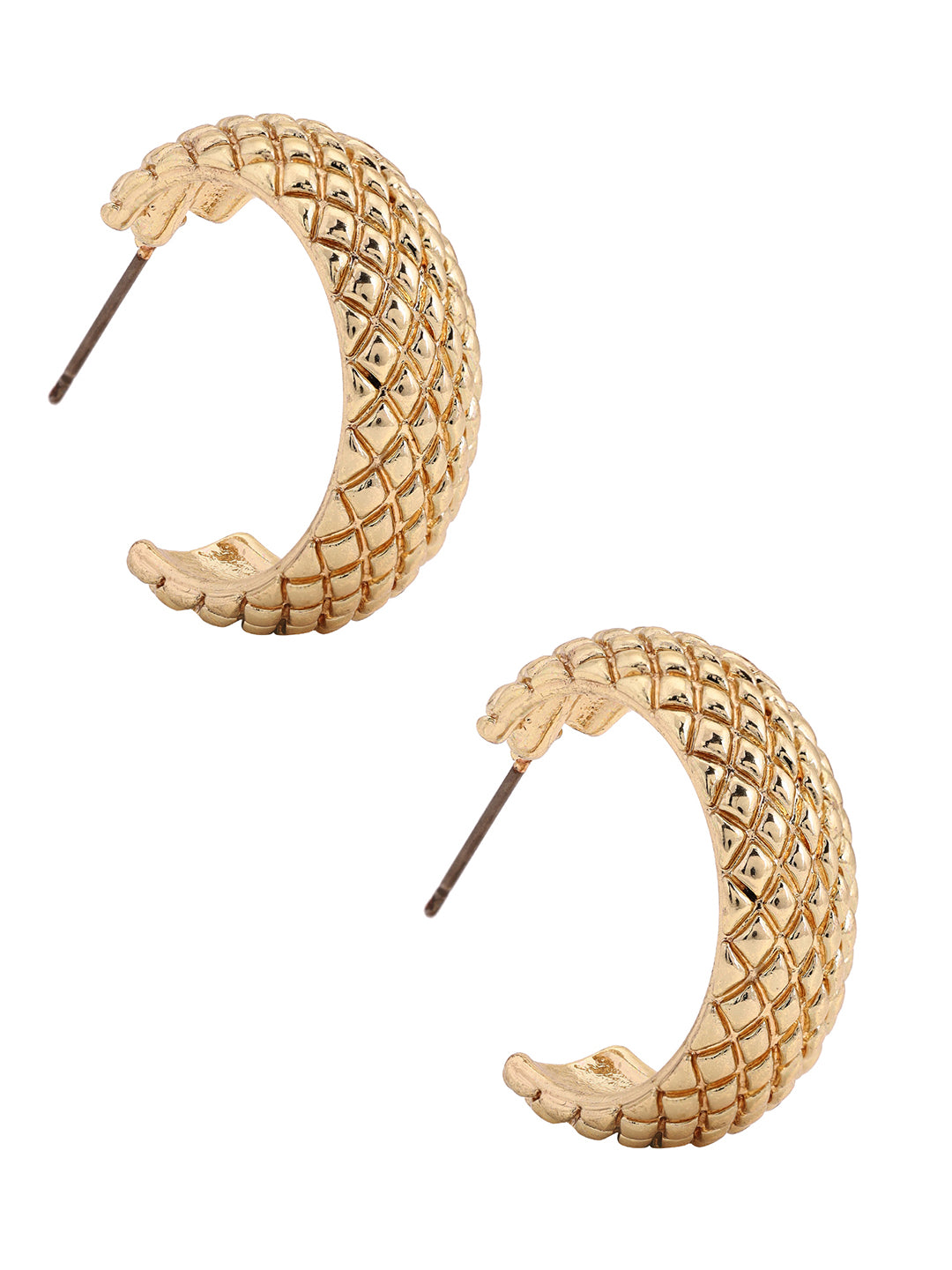 Priyaasi Mini Matte Gold Plated Hoops Eaarings