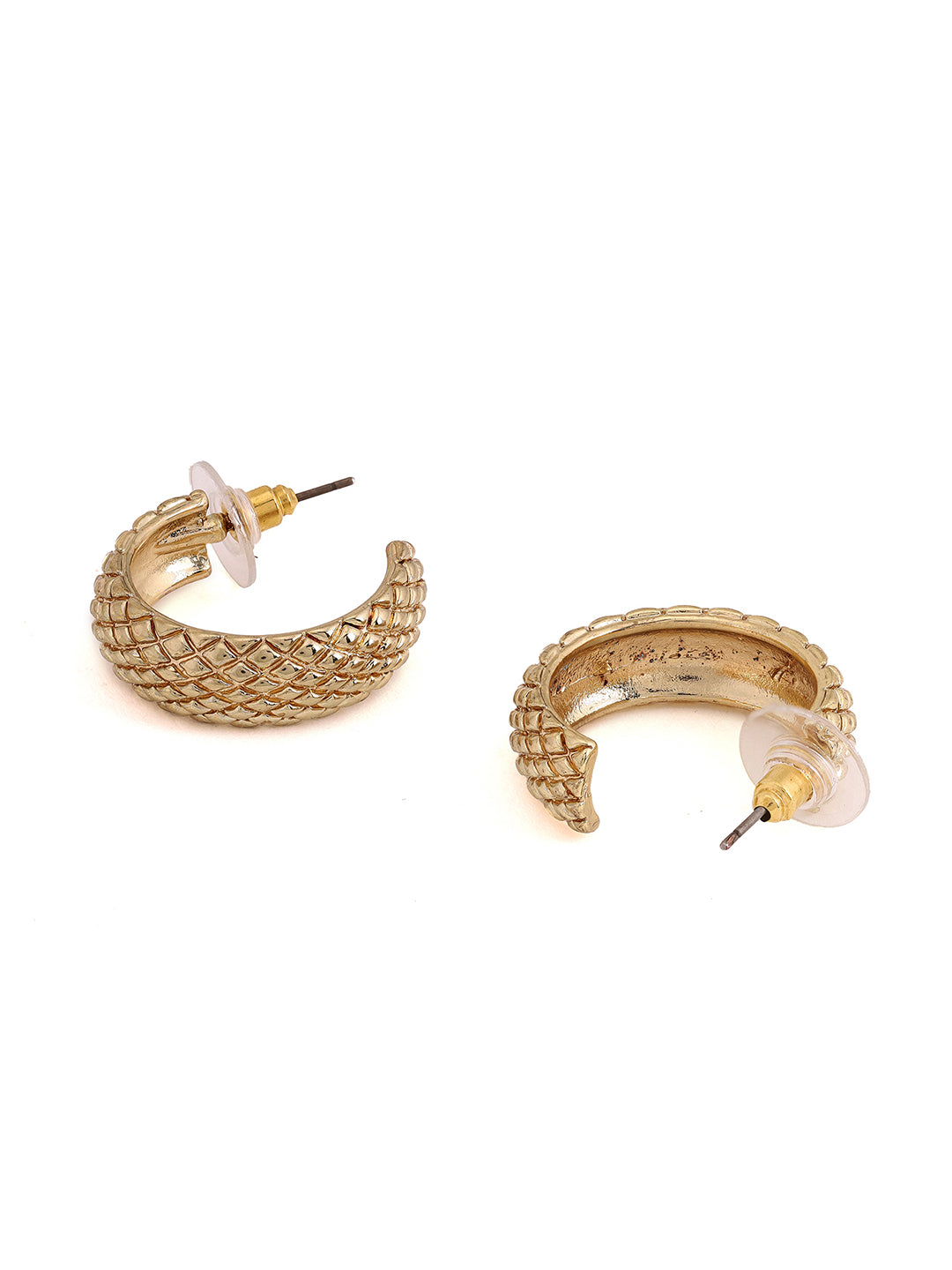 Priyaasi Mini Matte Gold Plated Hoops Eaarings