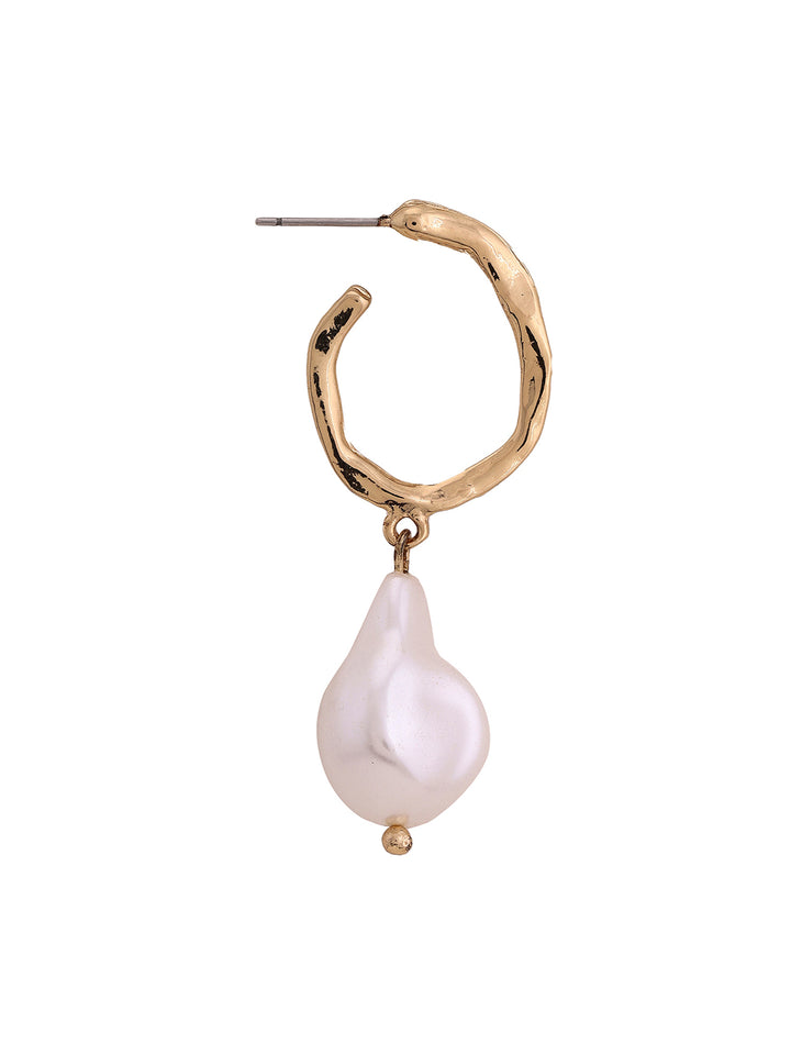 Priyaasi Pearl Gold Plated Drop Earrings