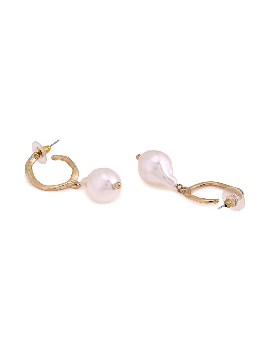 Priyaasi Pearl Gold Plated Drop Earrings