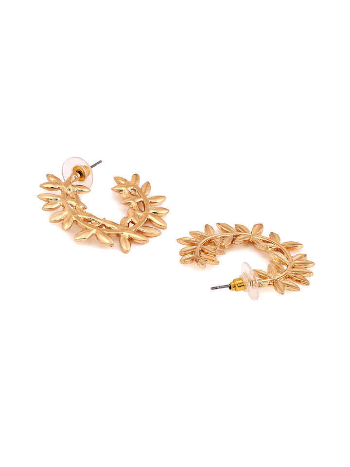 Priyaasi Mini Flower Stylish Hoop Earrings