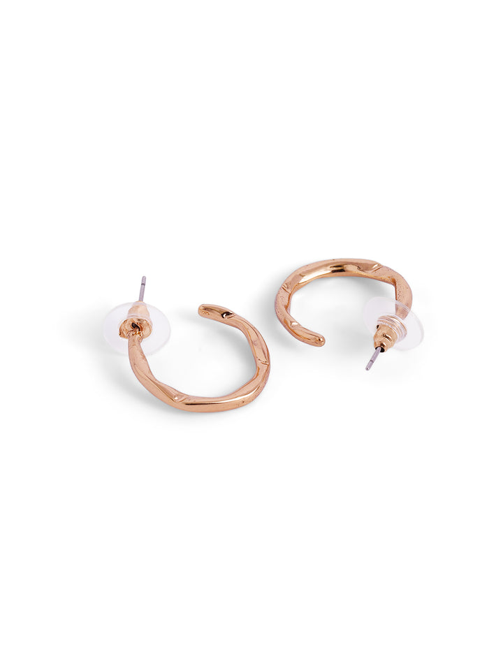 6 Pair of Gold Plated Stud and Hoops Combo Earrings