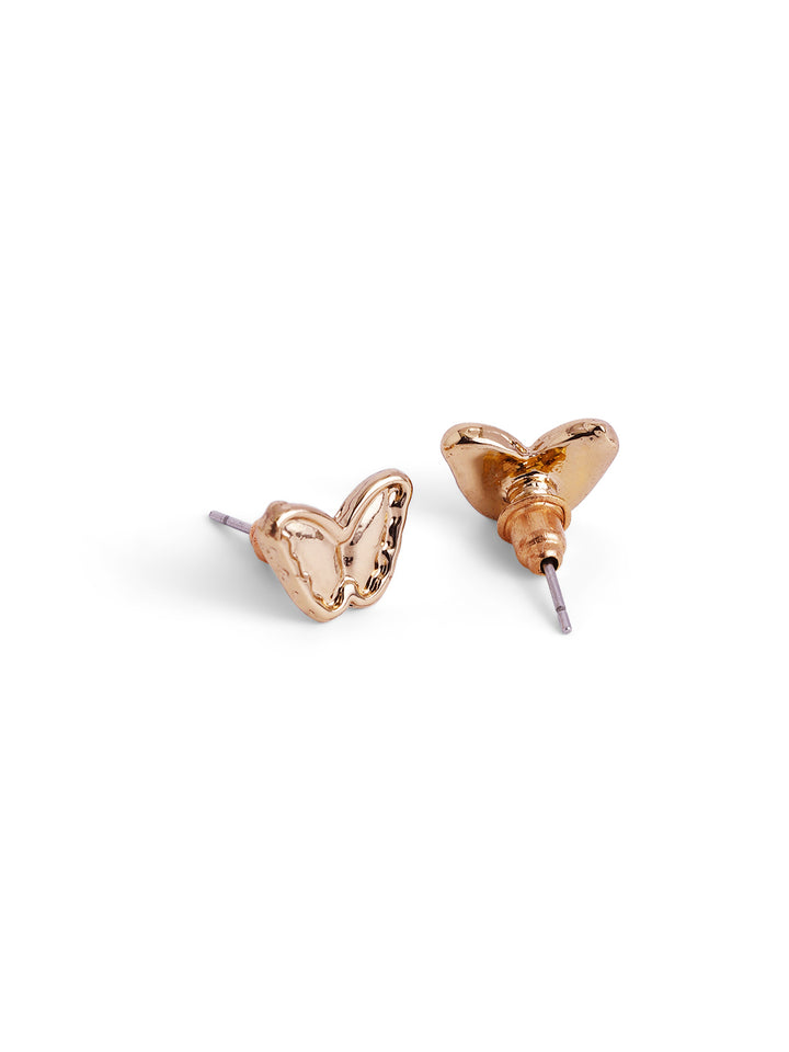 6 Pair of Gold Plated Stud and Hoops Combo Earrings